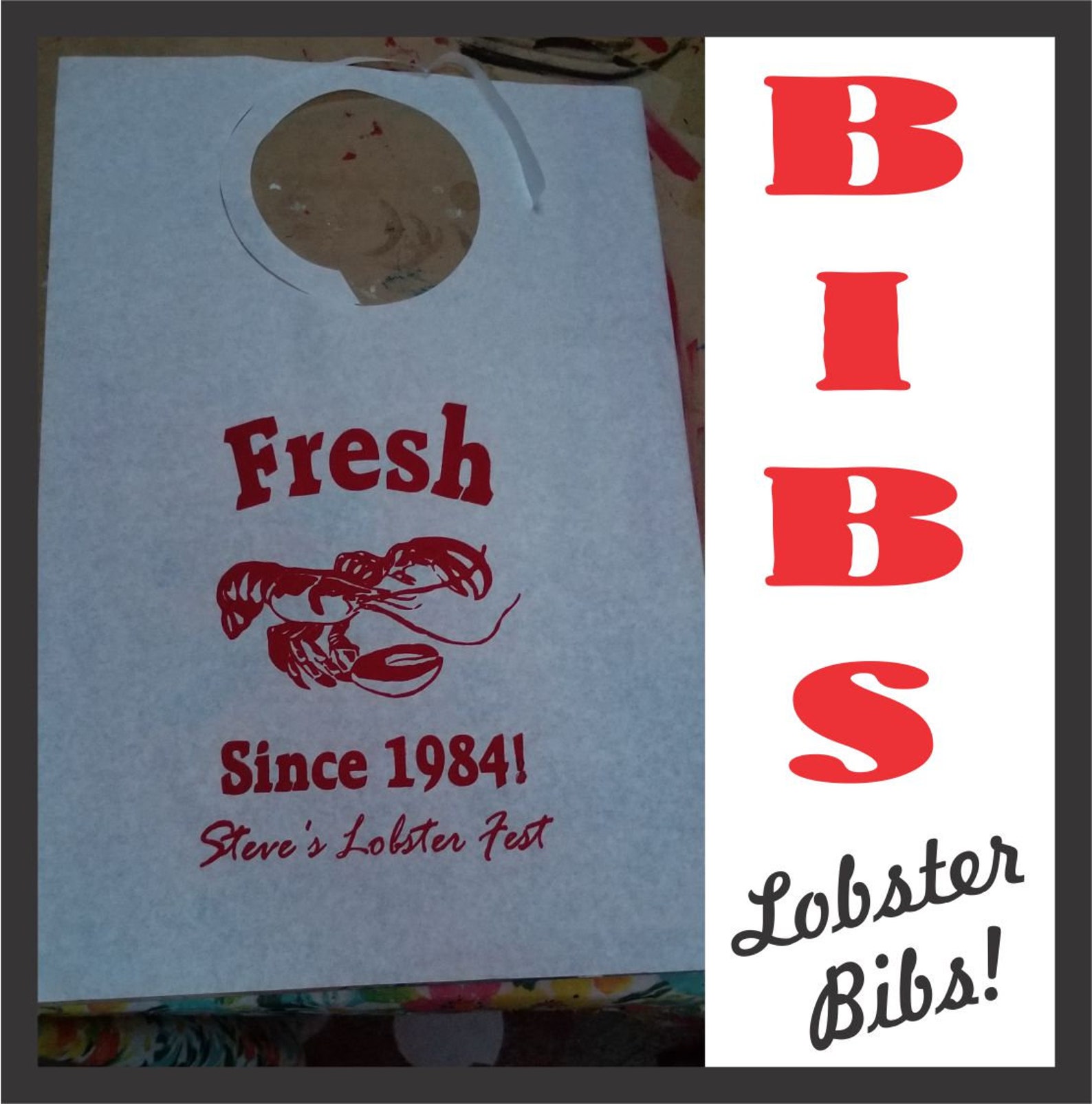 Lobster Bibs Custom Printed Adult Disposable Party Bibs Etsy