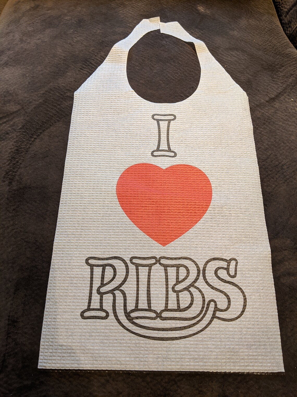 XL Long Bibs I Love RIBS Party Bibs Stock Design for Messy Etsy