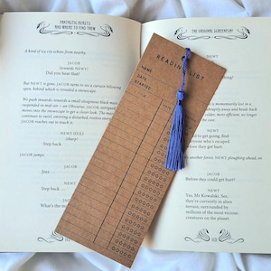 Reading List Book Tracker Bookmark Star Rating Bookish Gift