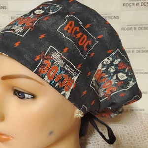 HIGHWAY TO HELL/ pixie Euro  hats scrub surgical cap/ponytail