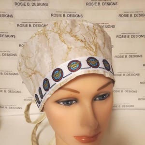 Sparkling  w/ The wonder woman  ribbon/pixie  Euro hat/medical  scrub/dr's, rn's, medical  staff