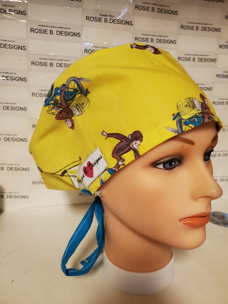 CURIOUS GEORGE pixie Euro hatmedical scrubchemo