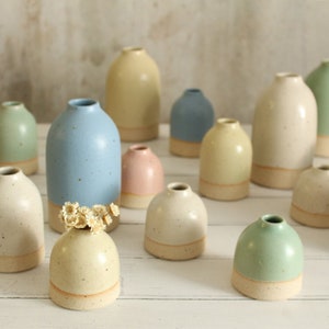 Ceramic Mini Bud Vase in Pastel Colours