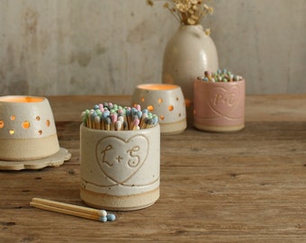 Personalised Match Striker Pot &quot;It&#39;s A Match&quot;