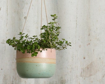 Cotton Candy Hanging Ceramic Planter