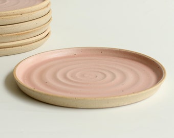 Pale Pink Side Plate Stone