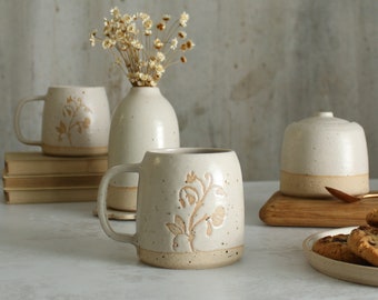 Sweet Pea Stoneware Mug