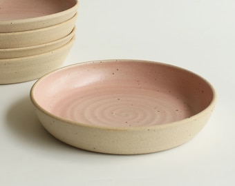 Pale Pink Pasta Spaghetti Bowl Stone