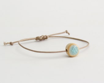 Recycled Gin Bottle Aqua Bracelet