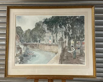 Francis Russell Flint ‘My Father Painting at Brantome’ Limited Edition Print Art