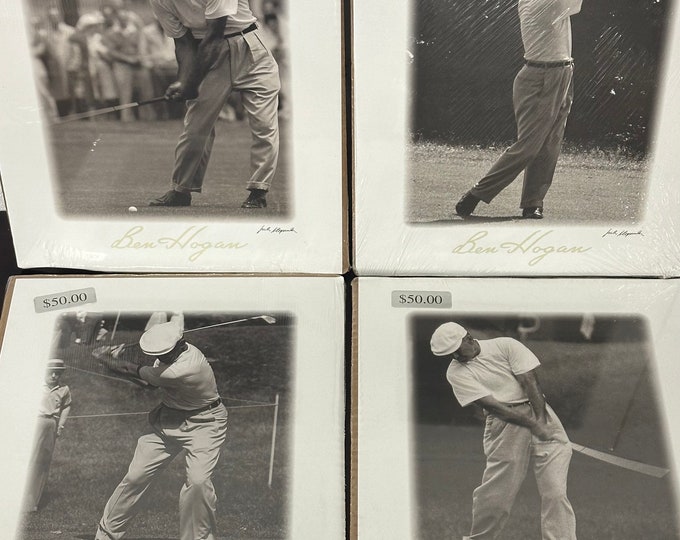 Ben Hogan Original Prints Swing Sequence by Jules Alexander set of 4 Sealed