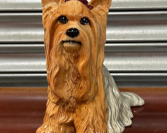 Gorgeous Beswick Hand Painted Yorkshire Terrier Dog Yorkie Figurine 25cm