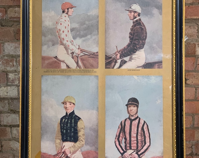 Superb Limited Edition Colour Print of Famous Jockeys, Published by Tryon Gallery for the Jockey Club in 1972