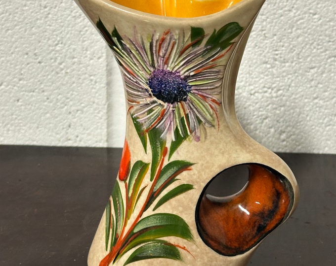 French Decor Main Vaso Ceramica Maiolica Con Fiori Vase