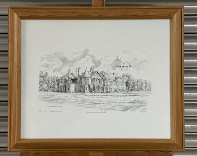 Superb Golf Print Of Royal Lytham & St Anne’s Signed By Padraig Harrington and the artist Mike Gutteridge