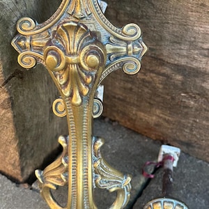 Superb Quality Antique c1880’ William Tonks & Son’s Solid Brass Door Knocker with Strike Plate