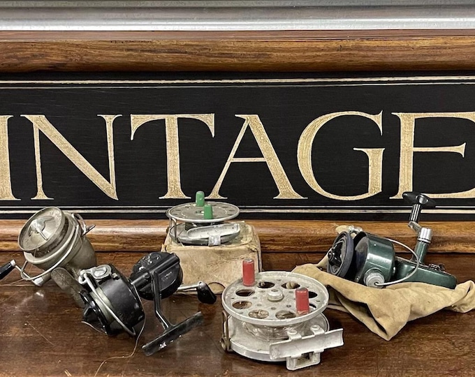 Selection Of Five Vintage Fishing Reels To Include Omnia Le Super Reel