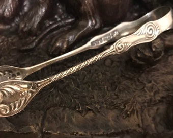 Antique two doves Krider /& Biddle 1860s Ornate engraved serving spoon sterling silver