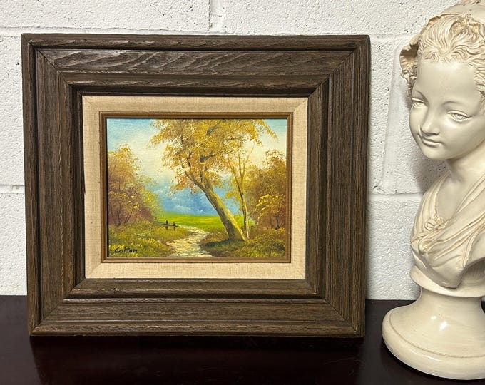 Beautiful Original Oil Painting Titled Meadow Path By Colton