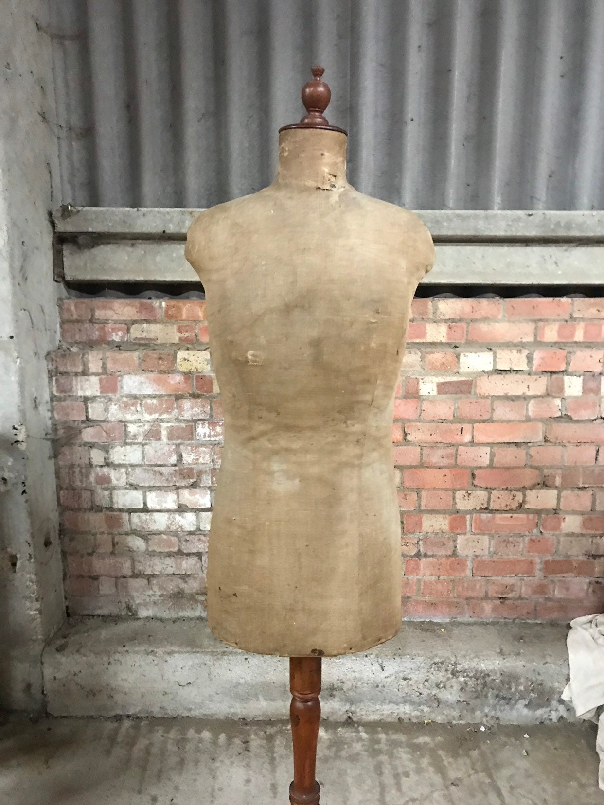 Vintage Antique Adjustable Tailors Dressmakers Mannequin on a Turned