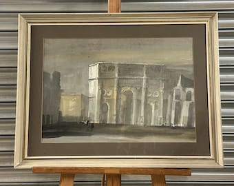 Original Watercolour Of Arch Of Constantine, Rome By Alan Wycliffe Wellings
