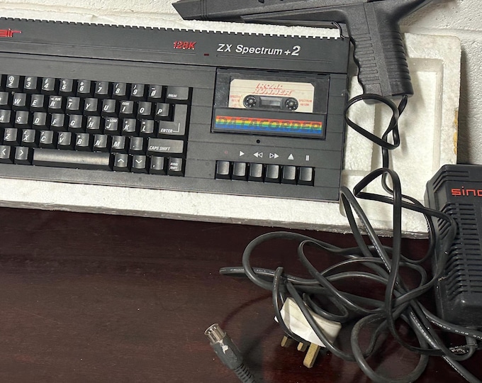Rare Sinclair ZX Spectrum  + 2 James Bond Action Pack Gaming System Untested