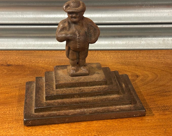 Unusual 19th Century Antique John Bull Cast Iron Door Stop - Home Decor