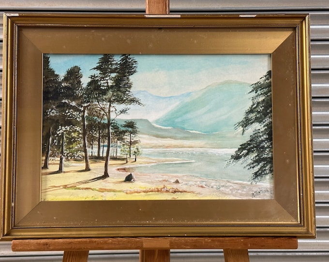 Original 1966 Landscape Watercolour by P J Lunt