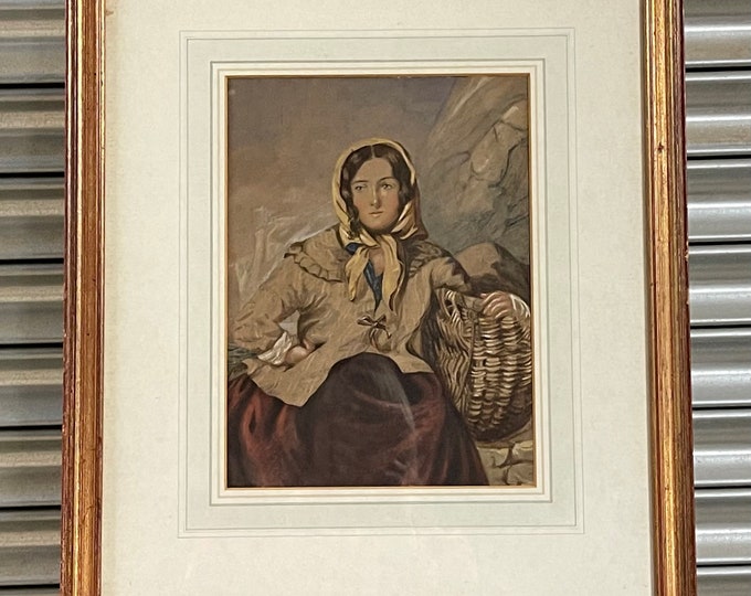 Beautiful Original 19th Century Portrait Painting Of A Young Lady