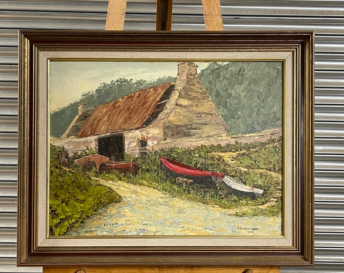 Original Oil Painting Of Martin’s Haven, Pembrokeshire By Norman Douglas Hughes