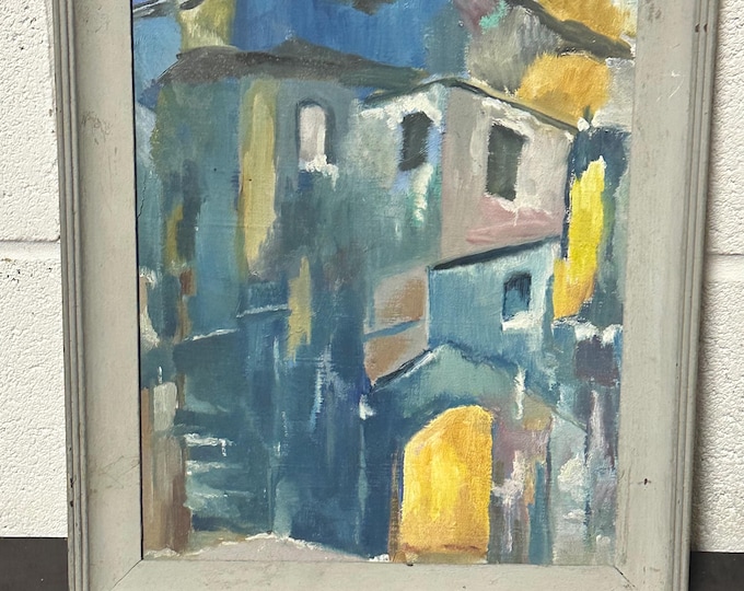 Lovely Circa 1960’s/70’s Mid Century Impressionist Continental Village Scene
