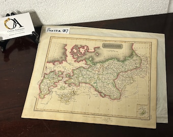 Antique 1817 Prussia Map By Arrowsmith Published By A Constable