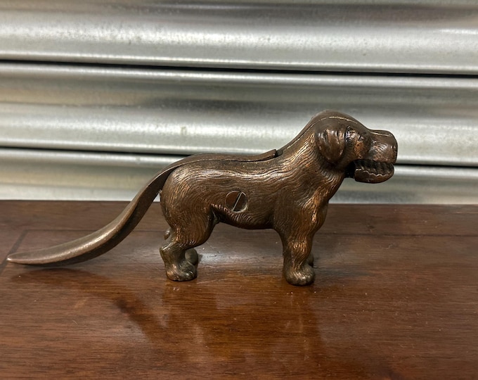 Antique Victorian Cast Bronze Dog Nutcracker