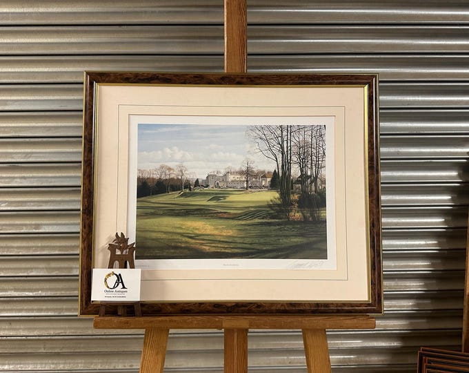 Beautiful Signed Print Of Wentworth Golf Course By Graeme Baxter