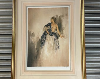 Beautiful Lithograph Print Of A Lady Titled ‘Ray’ By Sir William Russell Flint