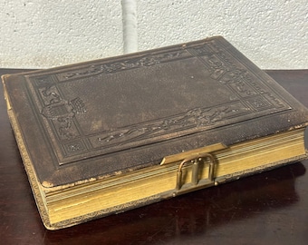 Antique Victorian “The London Album” – 1886 – Presented Copy – Gilt-Edged – Leather Bound