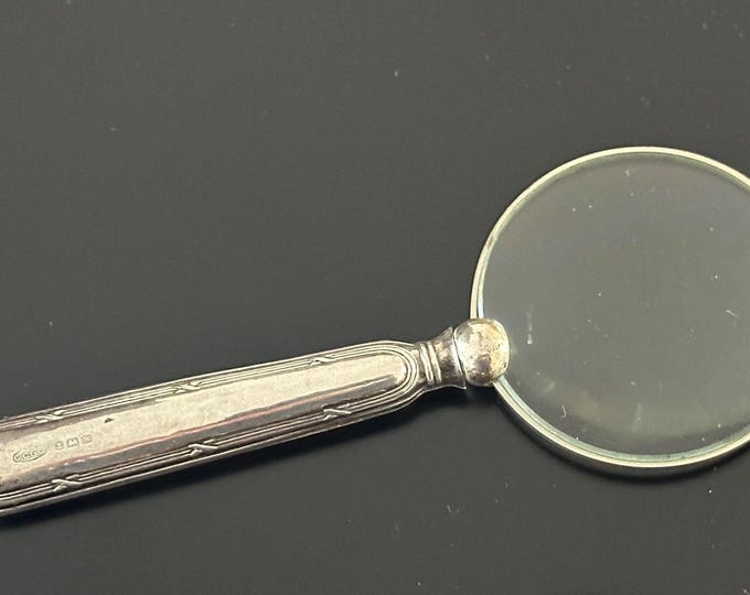 Antique Sterling Solid Silver Magnifying Glass - Collectable / Desk Item