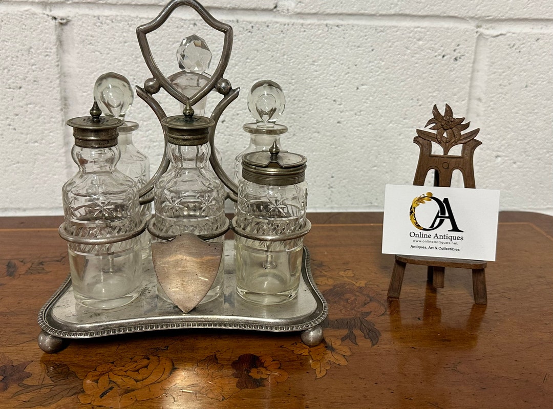 Antique Henry Hobson & Sons of Sheffield 6 Piece Cruet Set Etsy