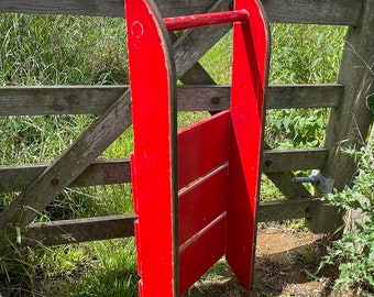 Vintage Wooden Traditional Red Sledge