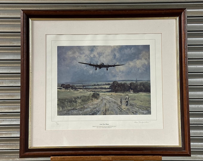 Allen Shufflebotham “Last One Home” Lancaster Bomber Print 78/500 - Artwork Gift