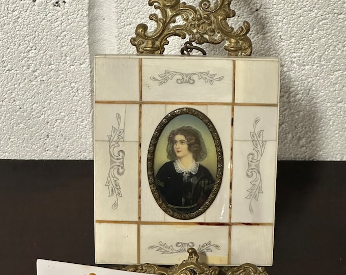 Antique 19th Century Miniature Watercolour Portrait Of The Stage Dancer, Lola Montez