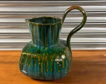 Large Mid Century Italian Lamberto Mancinelli Ripabianca Deruta Majolica Jug (LMR Deruta)
