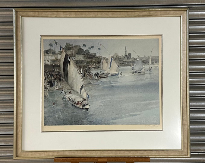 Sir William Russell Flint ‘Holiday After Ramadan’ Ltd Edition Of 850 - Signed in pencil by the artist lower right