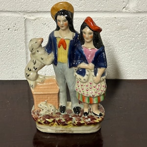 Antique 19th Century Staffordshire Flatware Hand Painted Figurine