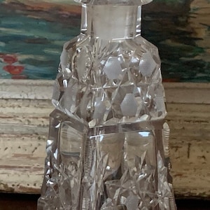 Wonderful Vintage Cut Glass Perfume Bottle
