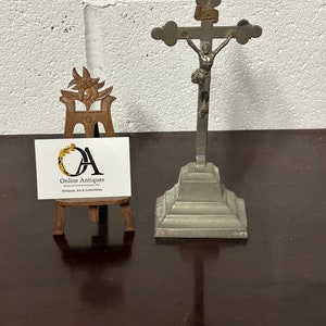 Antique circa Early 1900’s Made In Germany Pewter Corpus Christi Figurine