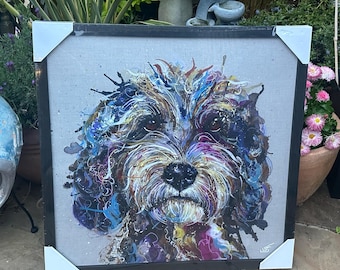 Gorgeous Large John Lewis Louise Luton 'Bumbles Cockapoo' Framed Print