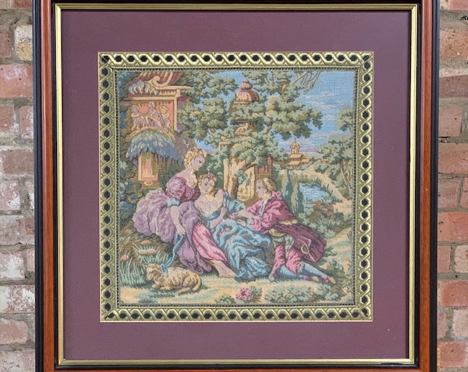 Wonderful Framed & Glazed Quality 18th Century Style Tapestry