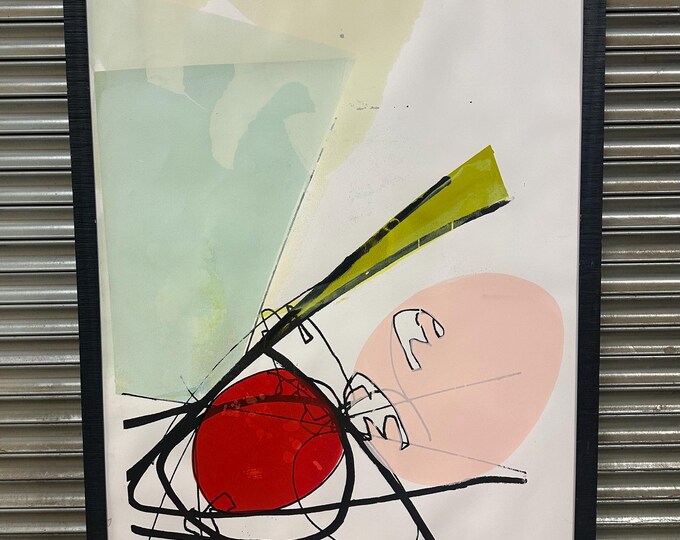 Very Large Original Abstract Painting Sign Lorenzo Titled Polo Breath 2004