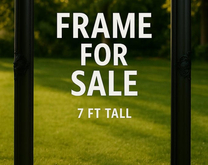 Black Ornate Frame – 7ft x 5ft – Perfect for Events, Weddings, Parties - Props